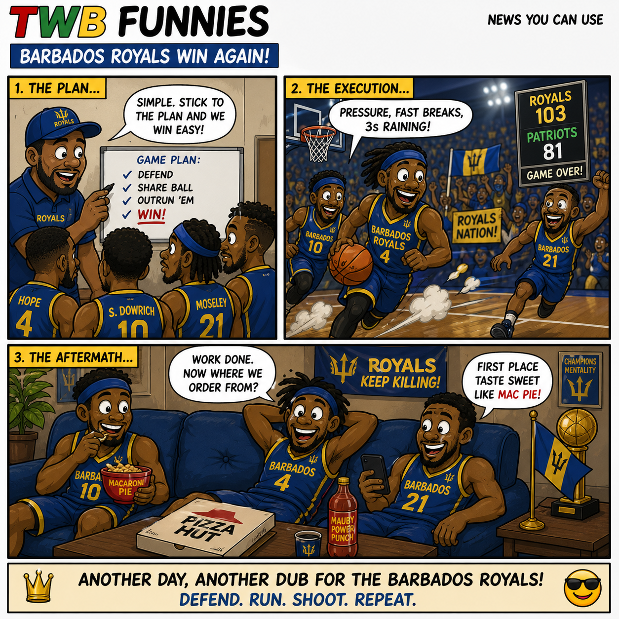 Barbados Sports Funny &mdash; cartoon by Tradewinds Brief Newsroom