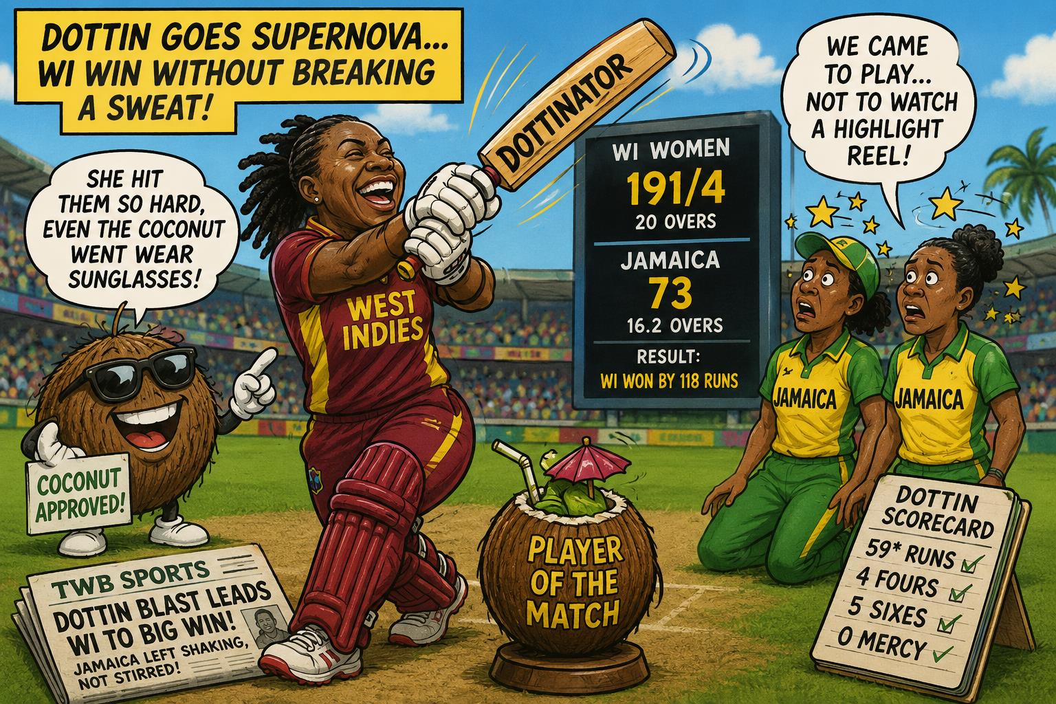 Dottin goes supernova — TWB Sports Cartoon, May 8 2026
